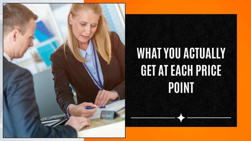What you actually get at each price point
